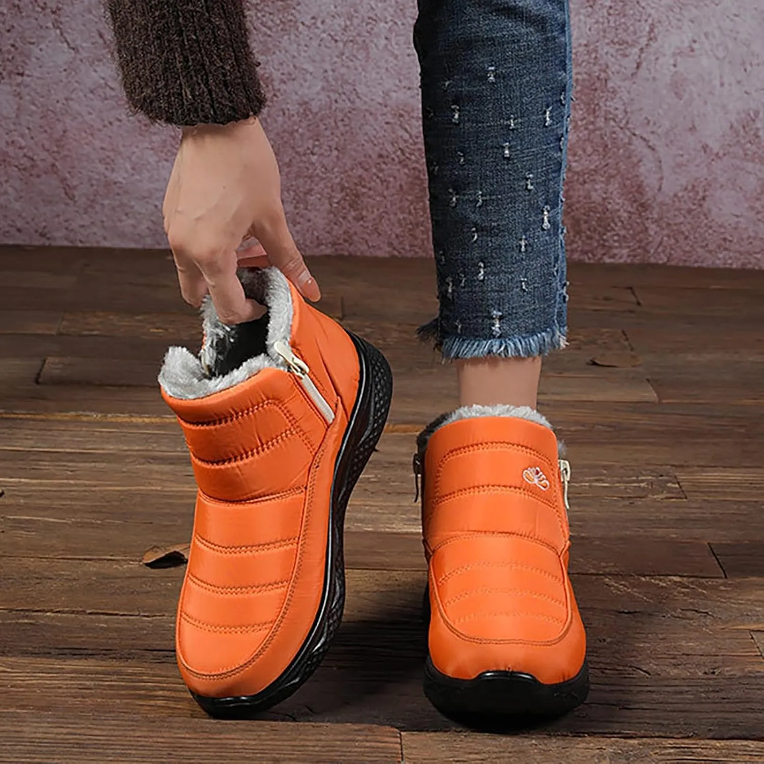 Boots Woman Boots Fashion Casual Shoes Men's Snow Boots Cotton Shoes Winter Padded Warm Women's Boots