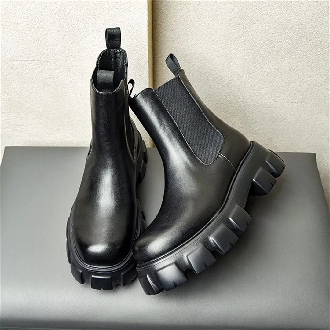 Contemporary Chic Ankle Leather Boots