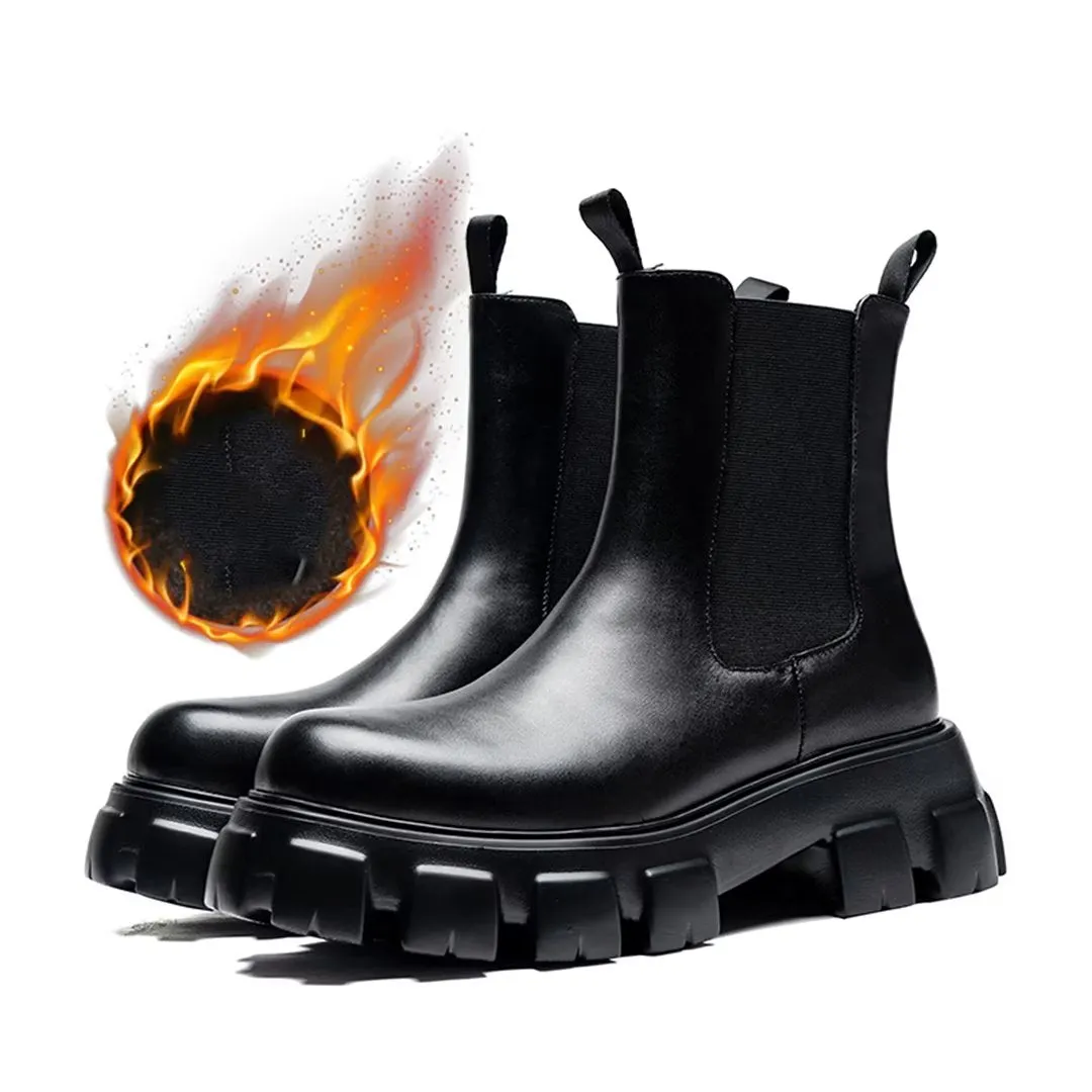 Contemporary Chic Ankle Leather Boots
