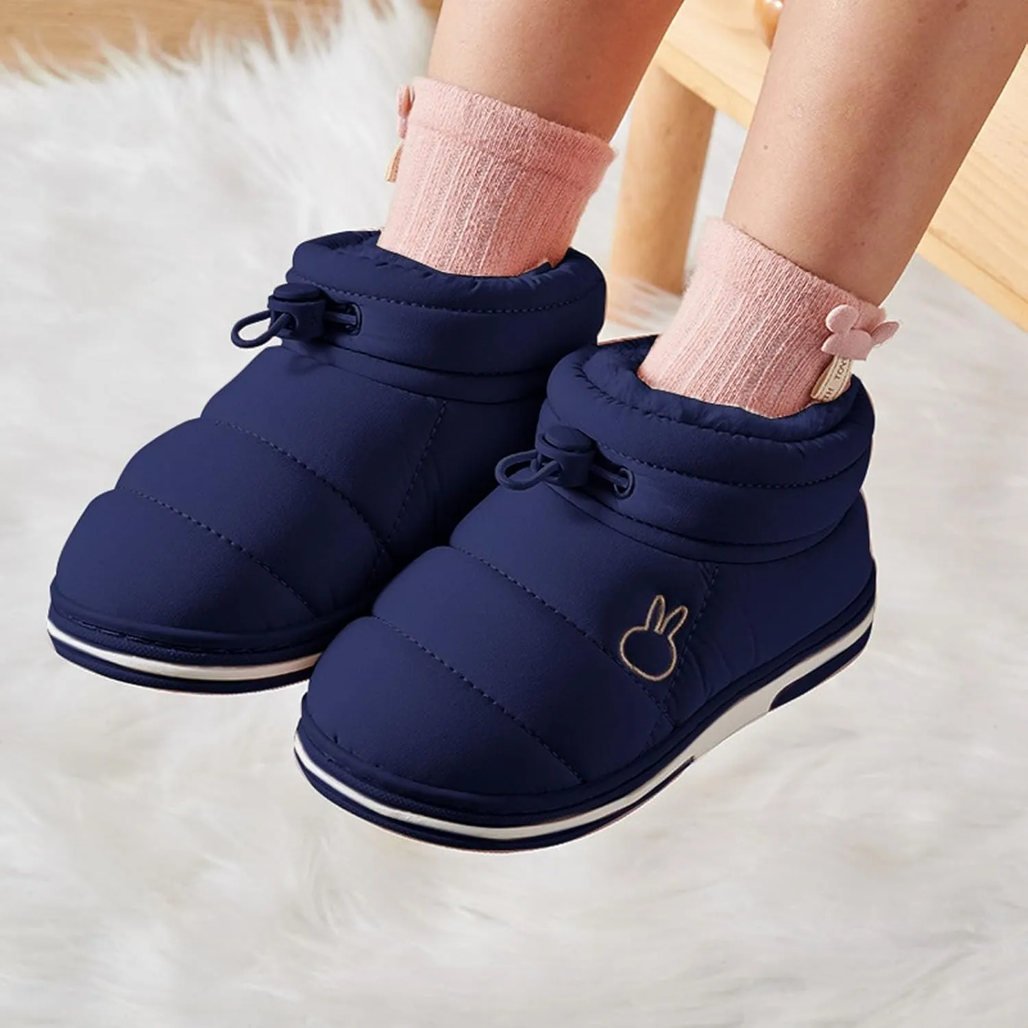 Fashion Winter Toddler Baby Boots Cozy Fleece Warm Ankle Boots Flat Bottom Non Slip Round Toe Girls Fringe Boots 13