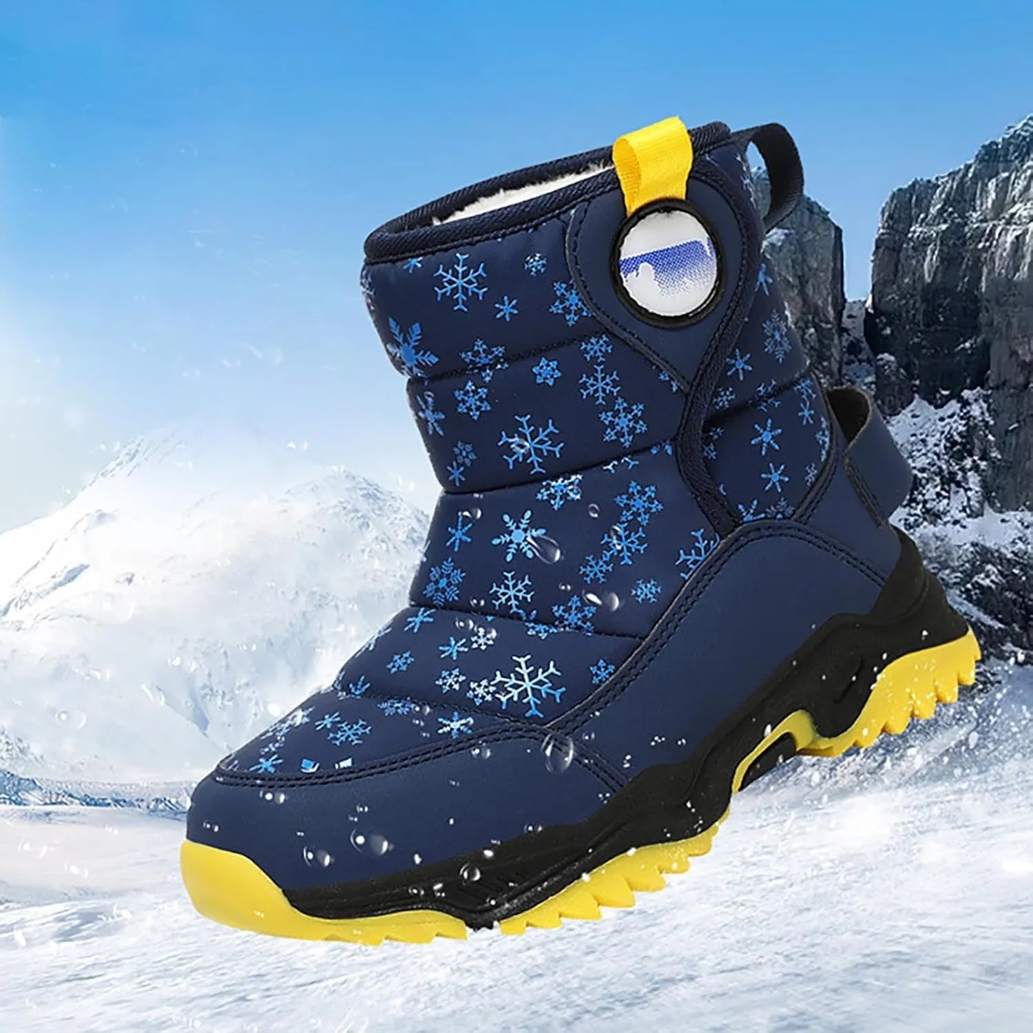Girls Boys Snow Boots Outdoor Warm Comfortable Non Slip Mid Calf Padded Small Big Kids Winter Big Kids Mid Calf Boots