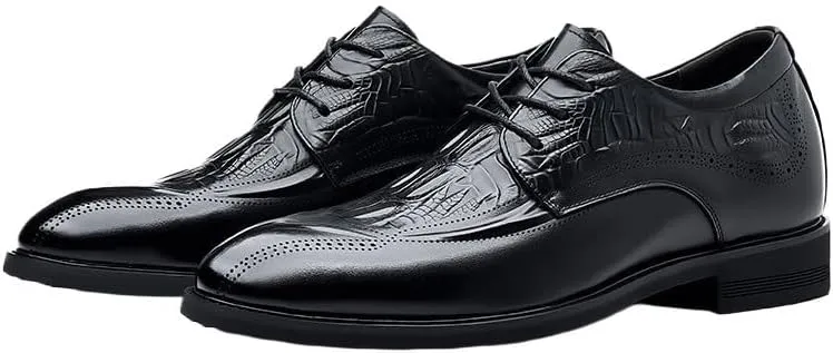 Men's Genuine Lace Up Oxfords Comfort Wide Round Toe Non-Slip Dress Shoes Men Orthopedic Leather Shoes
