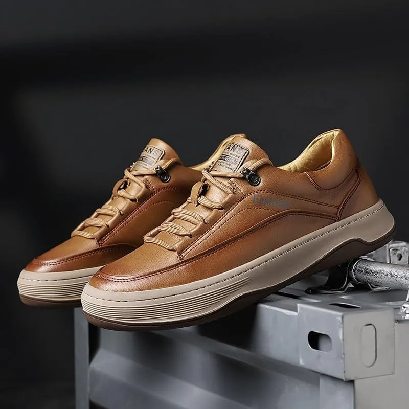 Mens Retro Comfortable Business Height Increasing Non-Slip Softsole Walking Oxford Shoes Loafers Low Top Work Dress Shoes