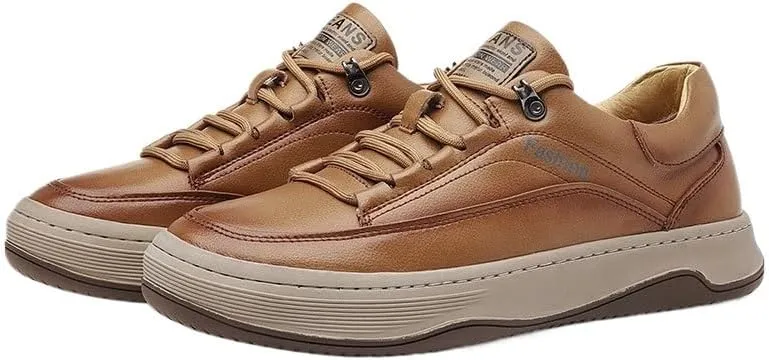 Mens Retro Comfortable Business Height Increasing Non-Slip Softsole Walking Oxford Shoes Loafers Low Top Work Dress Shoes