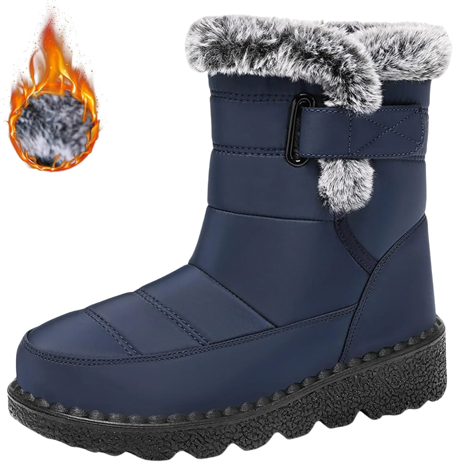 Waterpoof Snow Boots for Men Winter Boots Warm Plush Lined Men's Snow Boots Non Slip Lightweight for Outdoor Hiking