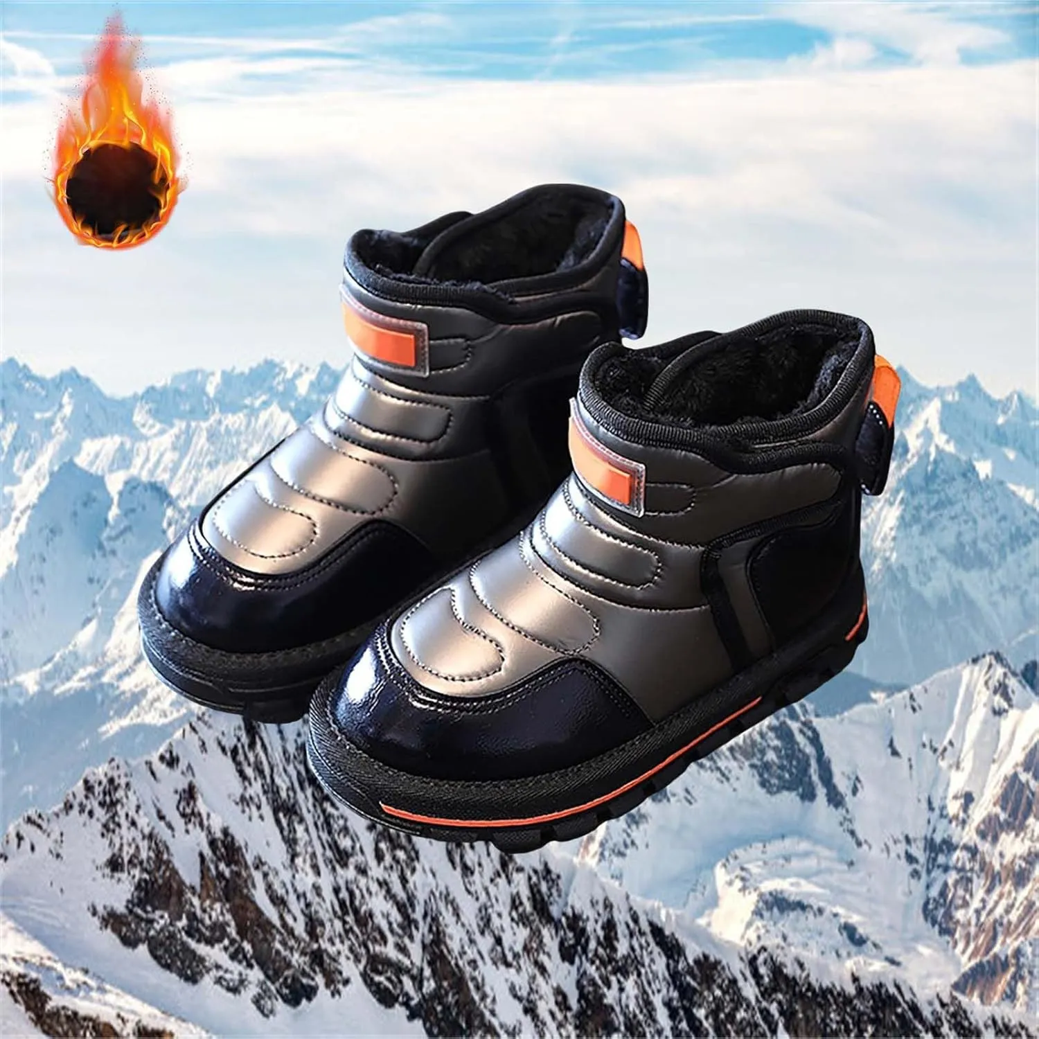 Winter Girls Boys Ankle Boots Comfortable Warm Lined Casual Sports Shoes Kids Faux  Outdoor Working Boot