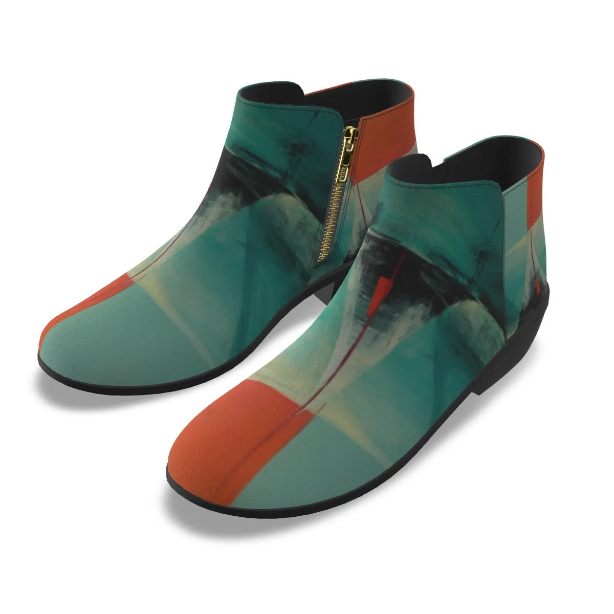 Women's Fashion Boots 76 multicolored, abstract, print