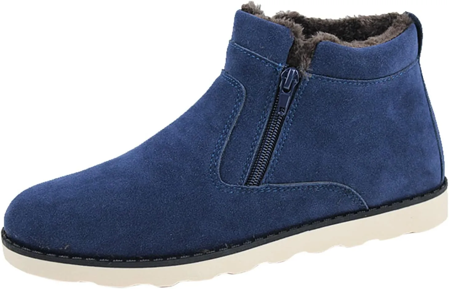 Womens Mens Snow Boots, Waterproof Snow Boots Work Sneaker Boots Fur Lined Short Ankle Booties Womens Work Boots