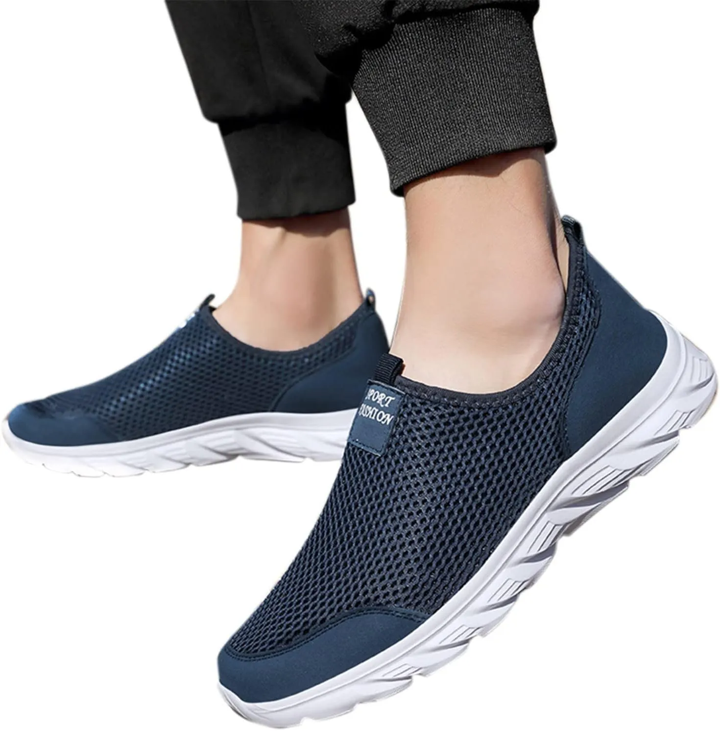 Women's Slip On Sneakers Lightweight Breathable Running Shoes for Men Arch Support Ladies Shoes Casual White Platform Sneakers Waterproof Tennis Shoe Loafers Shoe